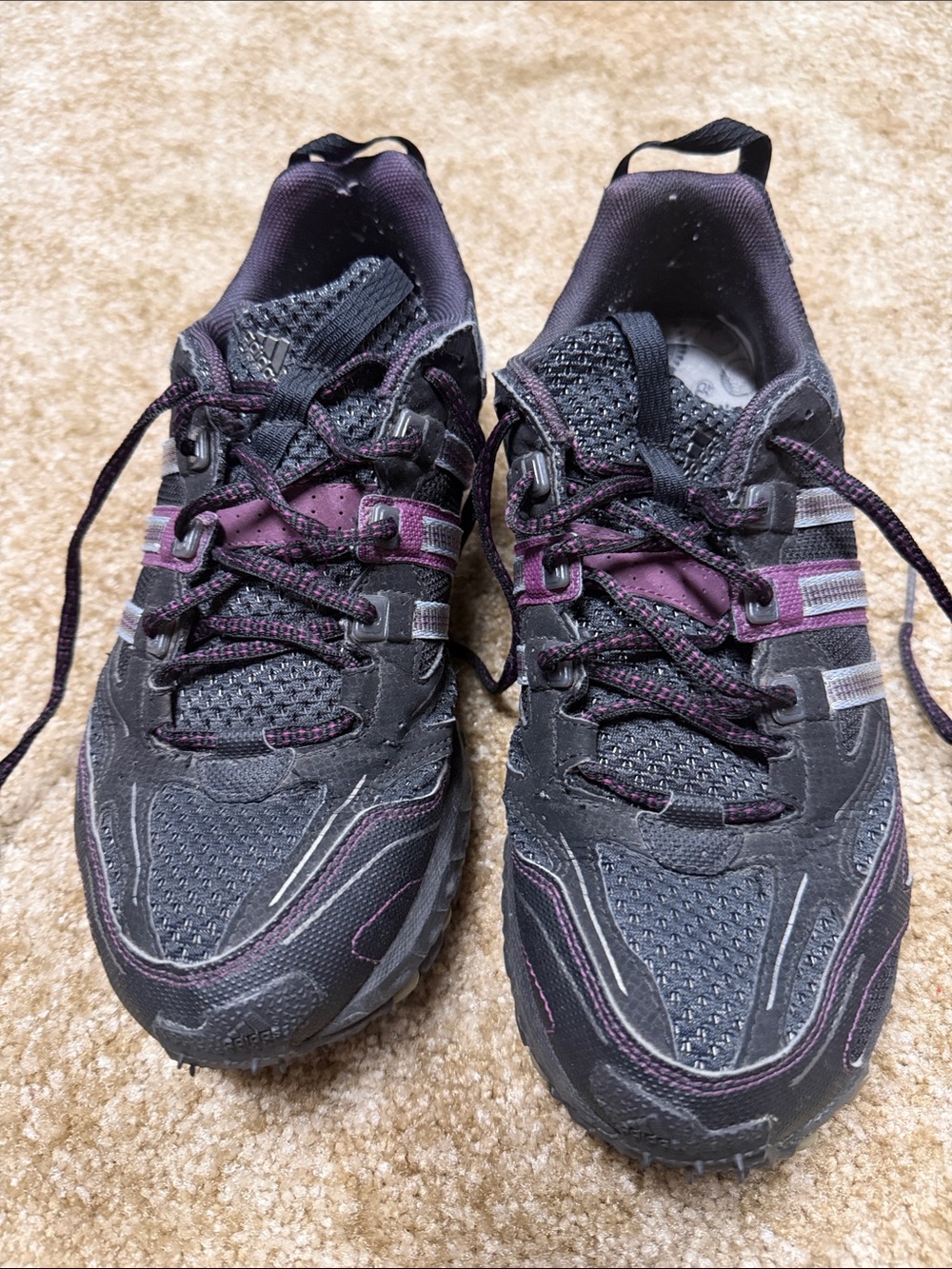 adidas Women’s Black and Purple Athletic Trail Shoes